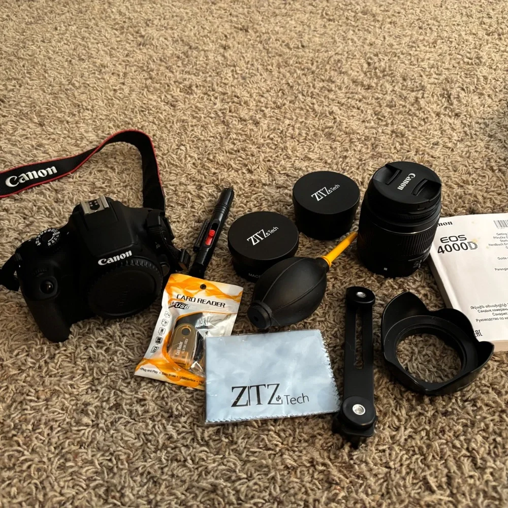 Canon EOS 4000D Black DSLR Camera Kit